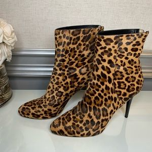 Jimmy Choo Leopard Print Booties - Size 40